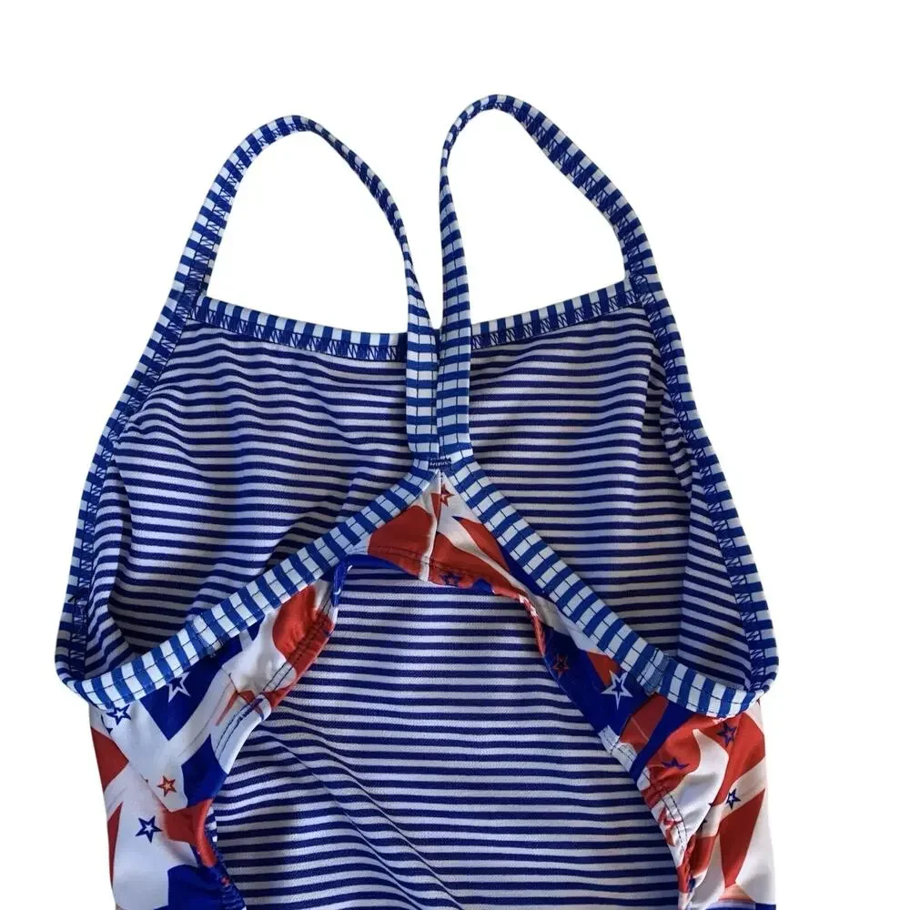 Dolfin Uglies Women's Size 38 Salute V Back Swimsuit MSRP $45 Red, White, & Blue - Picture 10 of 16